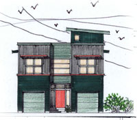 The Soho front elevation for The Overlook at Somerset Hill in Tumwater WA Listed for sale by Paul Strawn Riley Jackson Real Estate Inc.